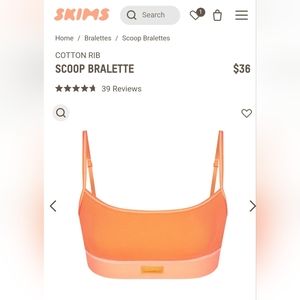 SKIMS Cotton Ribbed Scoop Bralette
